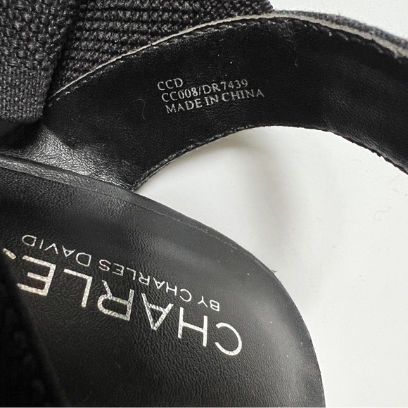 Charles David black espadrille wedges size 6 - Picture 7 of 7